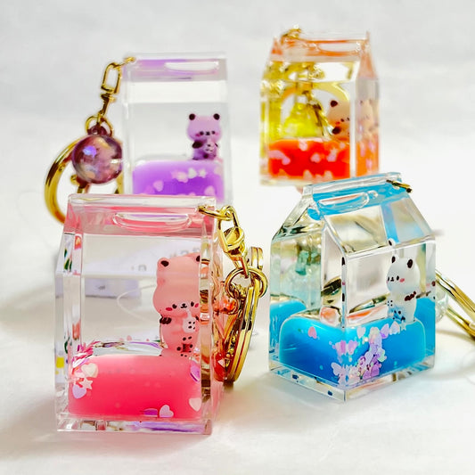 12089 KITTY MILK CARTON FLOATY KEY CHARM-12
