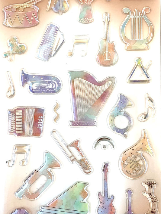 50671 MUSIC CRYSTAL GEL STICKER-10