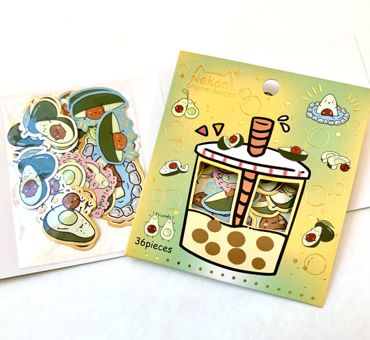 X 50566 AVOCADO BOBA STICKER BAG-DISCONTINUED