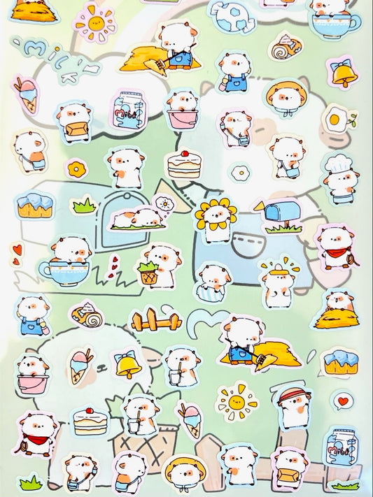 50788 COW FARMER FLAT STICKER-10