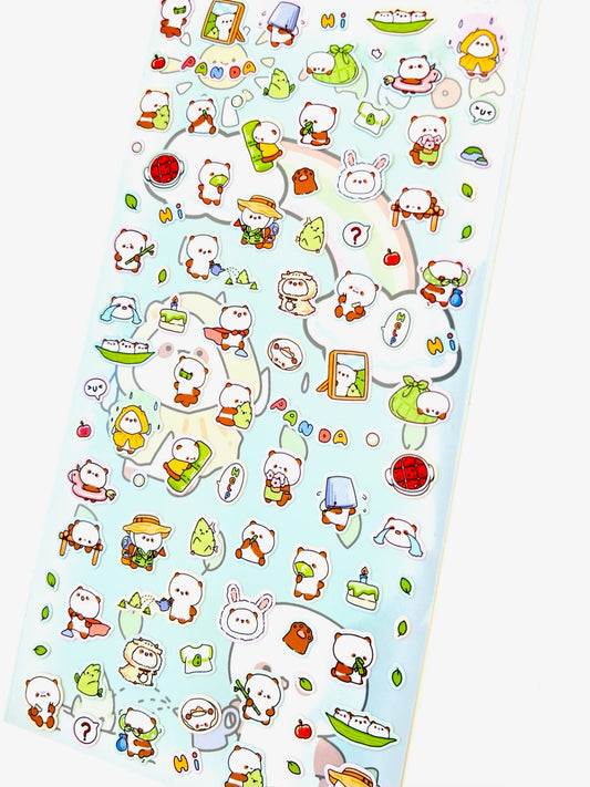 X 50791 PANDA FLAT STICKER-DISCONTINUED
