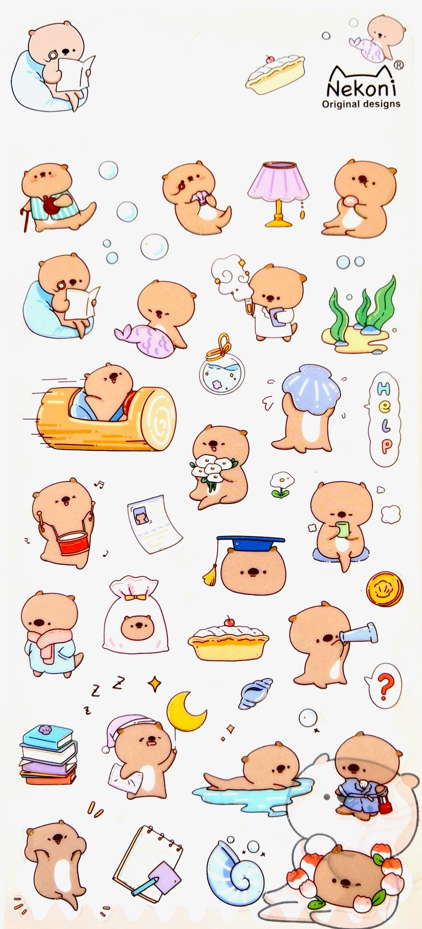 X 50765 OTTER FLAT STICKER-DISCONTINUED