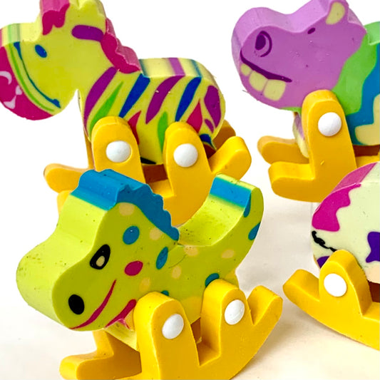 X 38822 ROCKING HORSE PUZZLE ERASER-DISCONTINUED