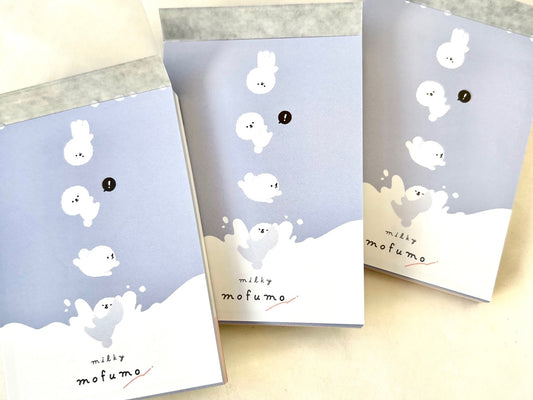 X 203362 Milky Mofumofu Mini Notepad-DISCONTINUED