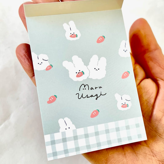 X 104329 Maru Rabbit Mini Notepad-DISCONTINUED