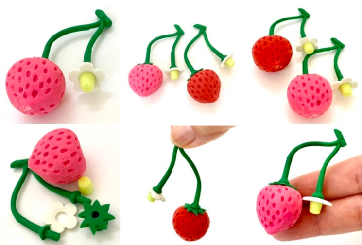 X 381011 STRAWBERRY FLOWER ERASER-DISCONTINUED