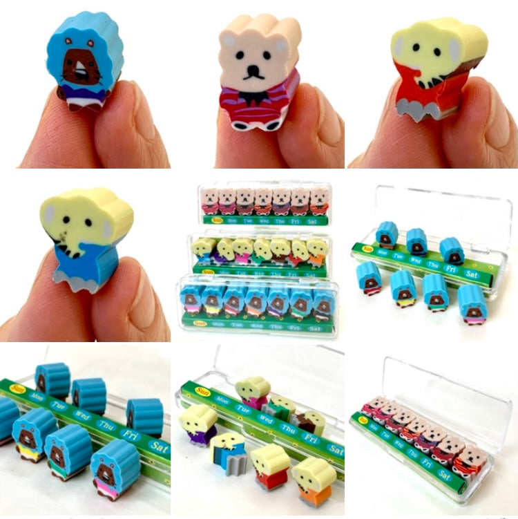 38803 7 PCS ANIMAL ERASERS-30
