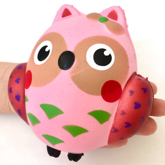 83233 PINK OWL SQUISHY-5 inch-slowrise soft-6