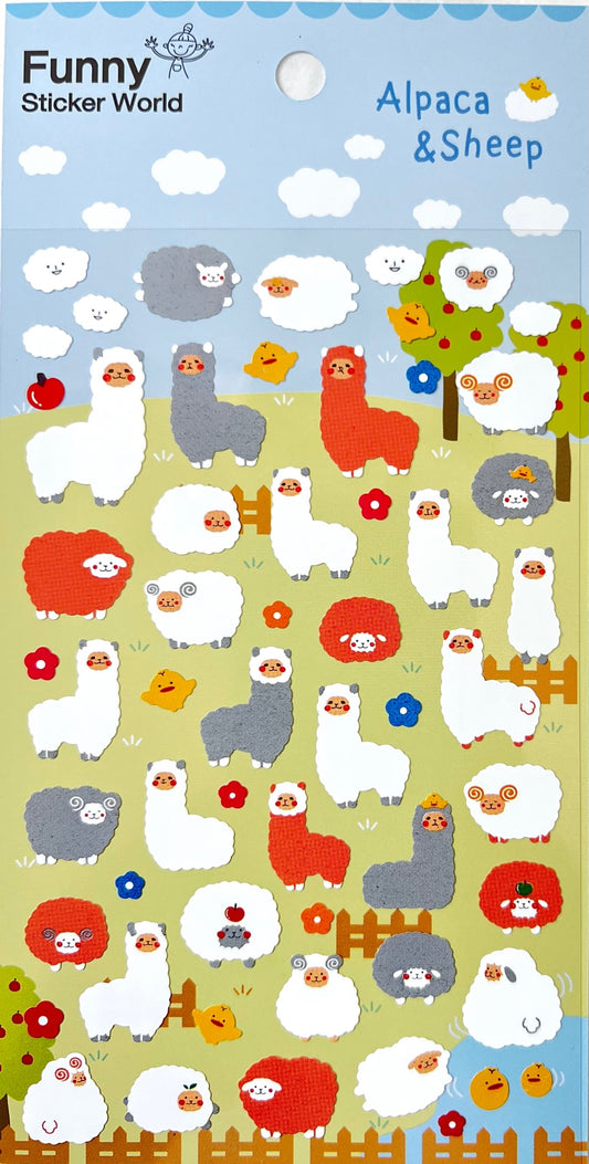 37143 ALPACA & SHEEP FLAT STICKER-12