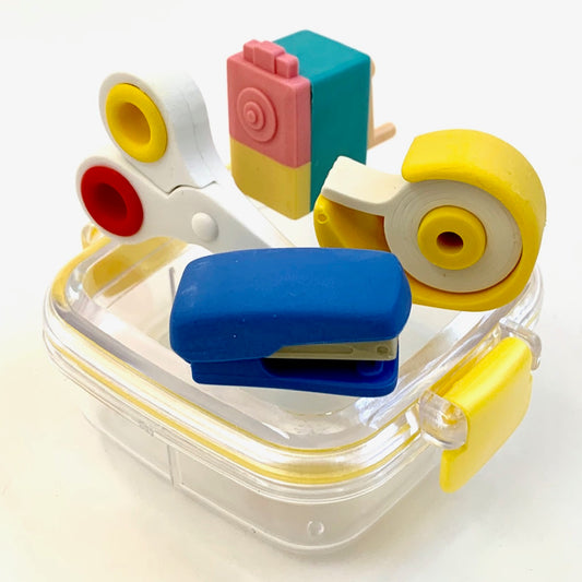 X 38433 4-IWAKO STATIONERY ERASERS IN A BOX-DISCONTINUED