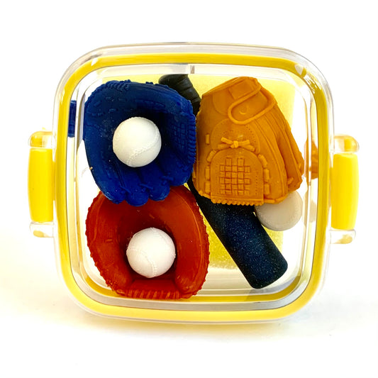 X 384351 IWAKO BASEBALL ERASERS IN A BOX-DISCONTINUED