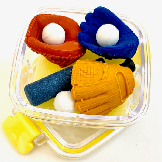 38435 IWAKO BASEBALL ERASERS IN A BOX-10