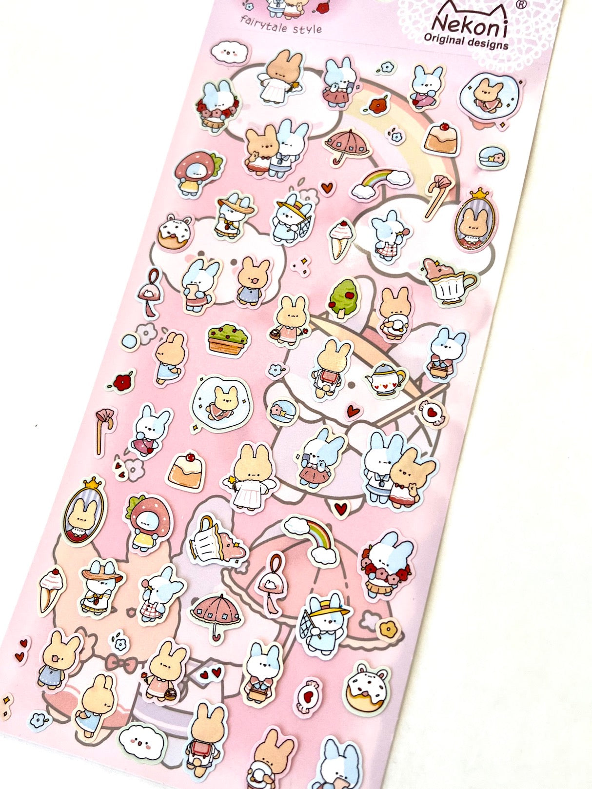 X 50790 BUNNY RABBIT 2 FLAT STICKER-DISCONTINUED