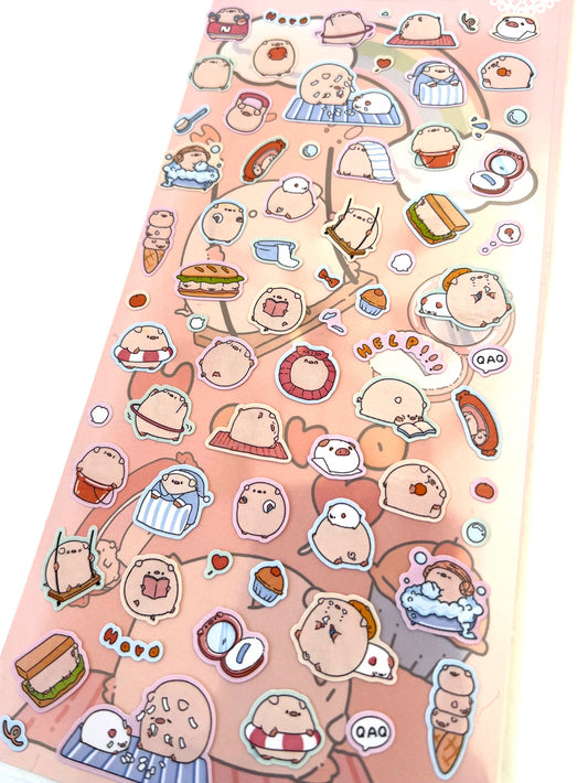 50793 PIG FLAT STICKER-10
