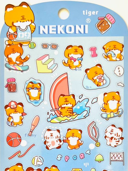 X 50979 TIGER FLAT STICKER-DISCONTINUED