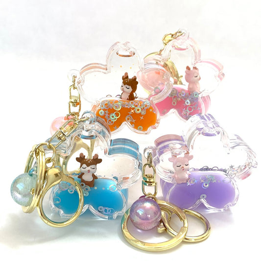 12061 ANIMAL FLOWER FLOATY KEY CHARM-12