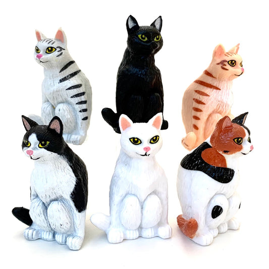 X 70892 SQUATTING CATS FIGURINES-DISCONTINUED