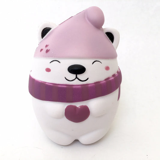 X 83265 PURPLE POLAR BEAR SQUISHY-DISCONTINUED