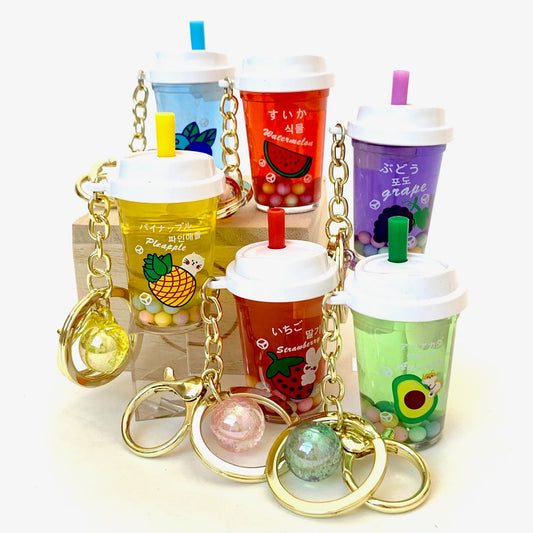 12077 FRUIT BOBA FLOATY KEY CHARM-12