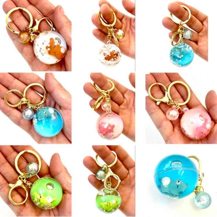 12056 SLEEPING ANIMAL BALL KEY CHARM-12