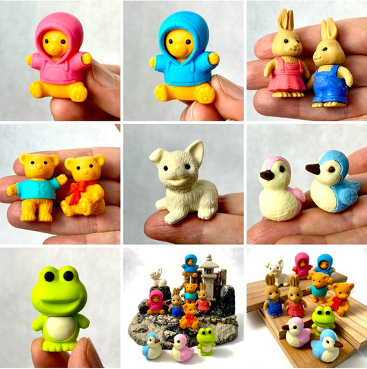 381441 ANIMAL ERASERS-RABBIT, BEAR, DOG-30