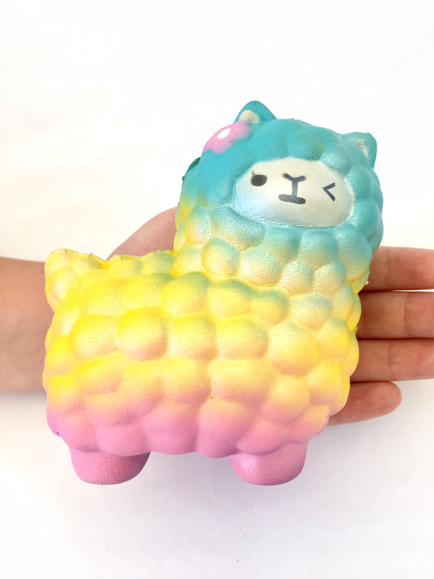 83238 RAINBOW LLAMA SQUISH-soft slowrise-6