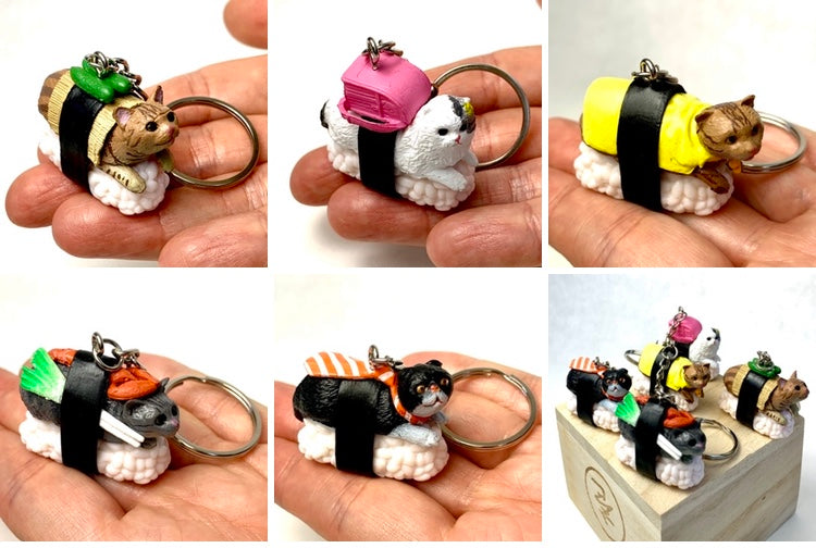 X 12050 SUSHI CAT KEY CHARM-DISCONTINUED