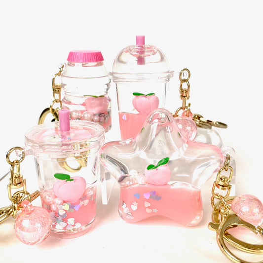 X 12075 PINK PEARL BOBA FLOATY KEY CHARM-DISCONTINUED