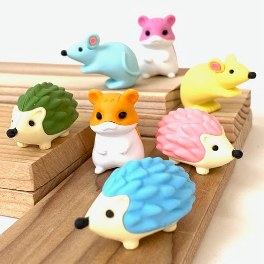 38240 IWAKO HAMSTER HEDGEHOG MOUSE ERASER-60