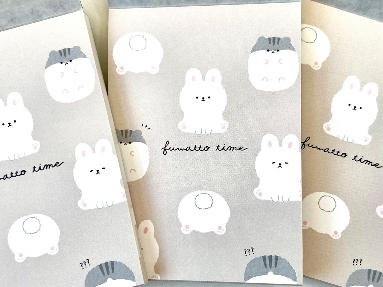 X 104554 Bunny & Hamster Fuwatto Time CRUX Mini Notepad-DISCONTINUED