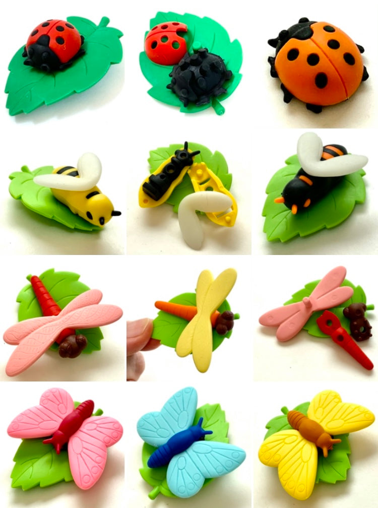 X 38320 IWAKO INSECTS ERASER CARD-DISCONTINUED