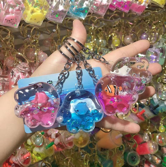 12074 SEALIFE JELLYFISH FLOATY KEY CHARM-12