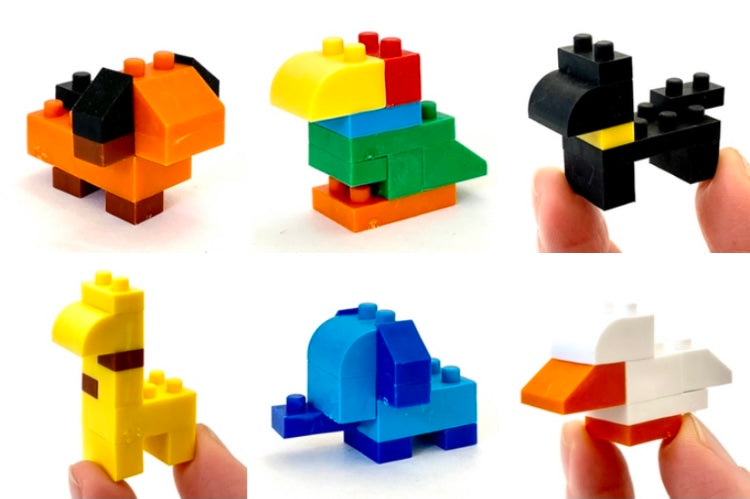 382981 IWAKO BLOCK ANIMALS ERASER CARD-1