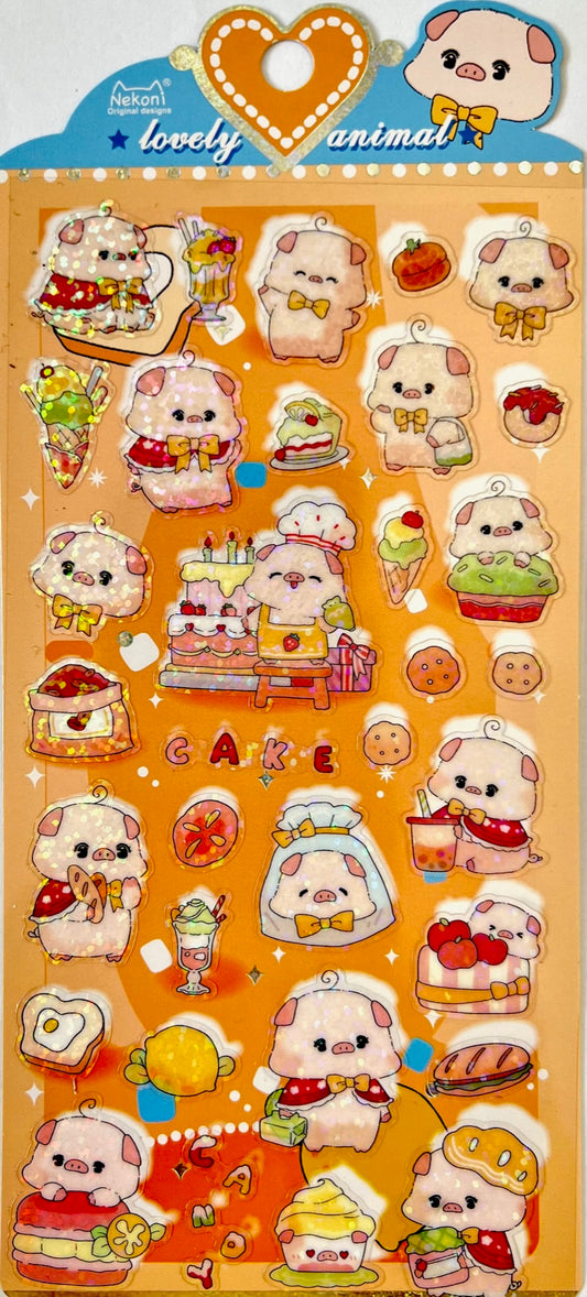 51017 PIG BAKE OFF STICKERS-10