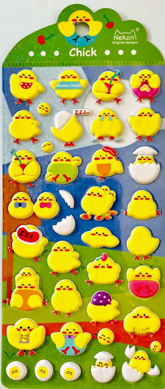 X 51028 CHICK PUFFY STICKERS-DISCONTINUED