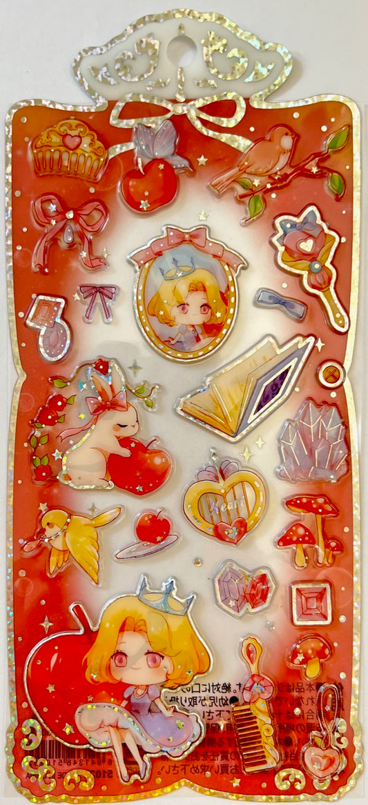 51029 RED SHINY PRINCESS STICKERS-10