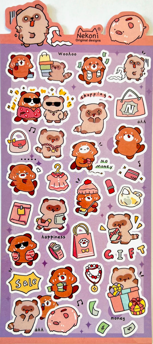 X 51054 RED PANDA STICKERS-DISCONTINUED
