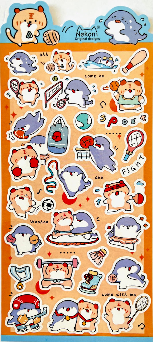 X 51056 SHARK AND TIGER SPORTS STICKERS-DISCONTINUED