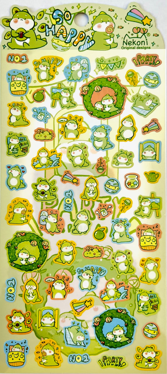 X 51082 DINOSAUR PARTY STICKERS-DISCONTINUED