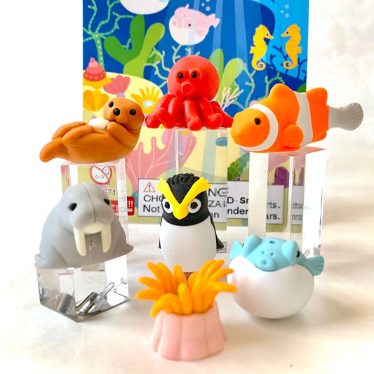 38313 SEA FRIENDS ERASER CARD-10 CARDS