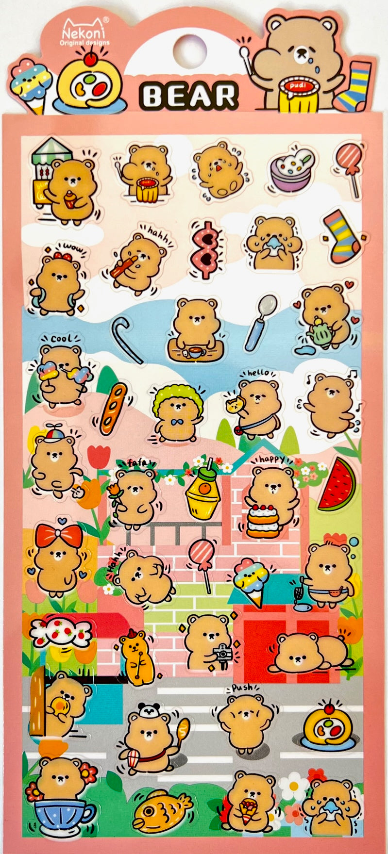 51118 BEAR PARTY STICKERS-10 – BCmini