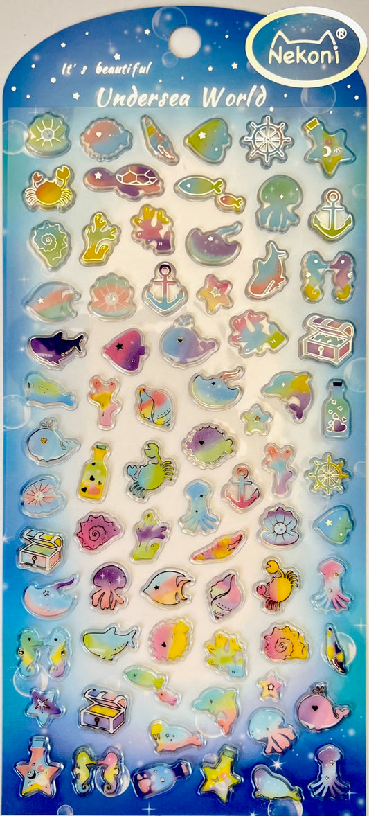X 51125 OCEAN SHINY RAINBOW STICKERS-DISCONTINUED