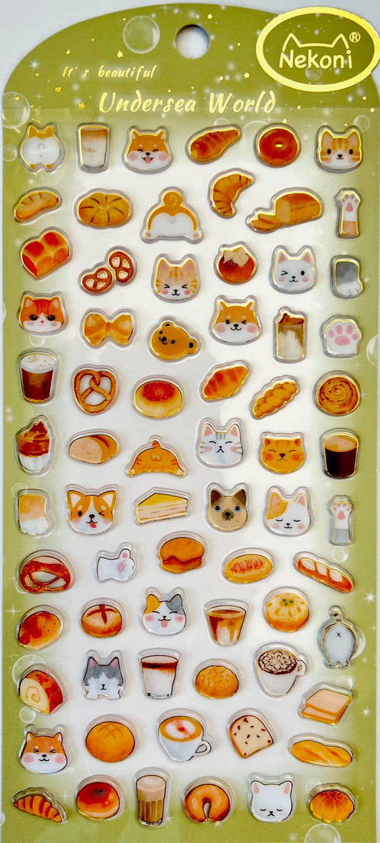 X 51128 PETS AND BREAD STICKERS-DISCONTINUED
