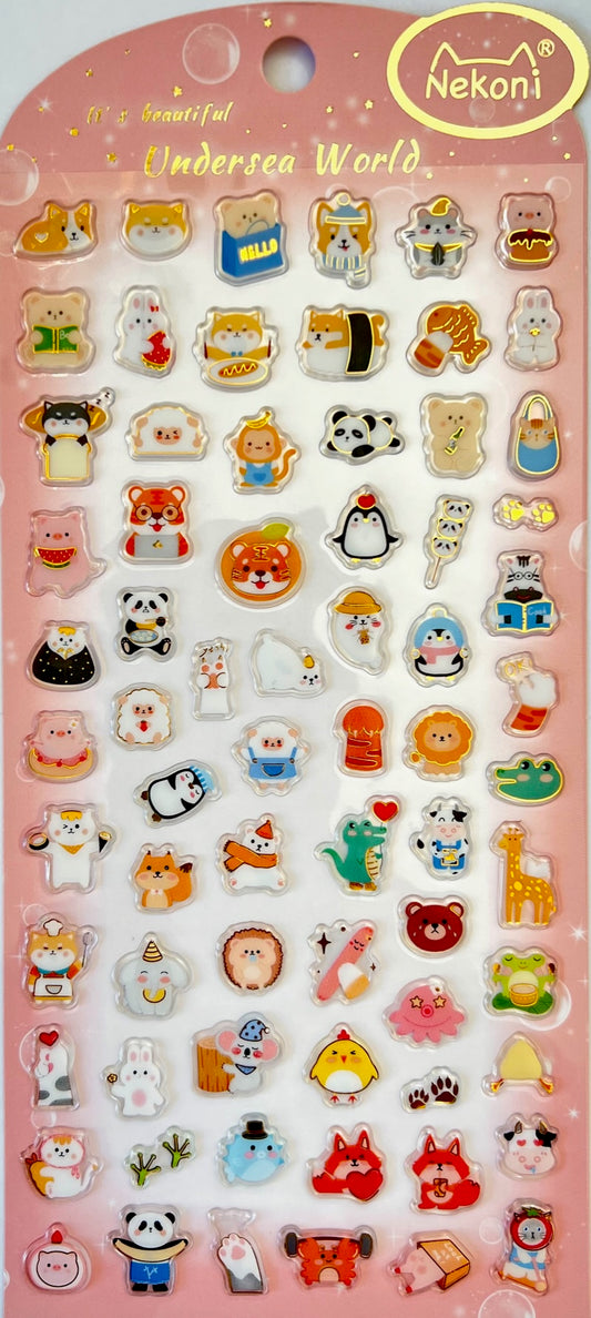 X 51129 ANIMAL PARTY STICKERS-DISCONTINUED
