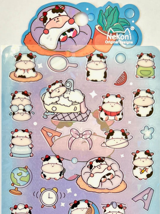 51132 COW BEDTIME STICKERS-10