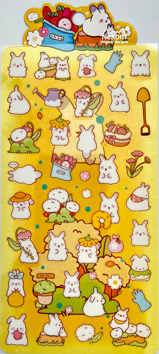 X 51135 BUNNY GARDEN STICKERS-DISCONTINUED