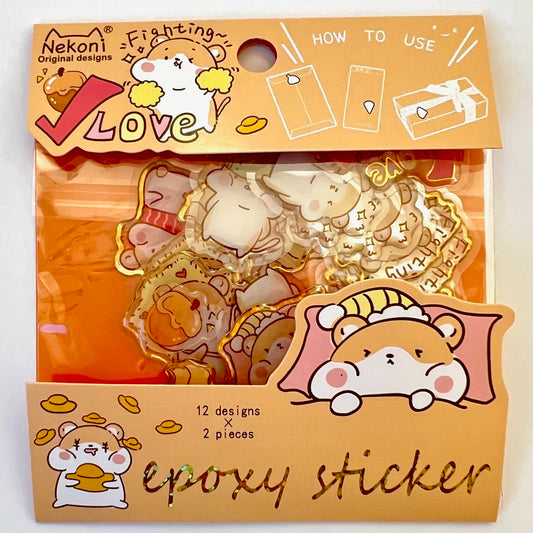X 51087 HAMSTER SHINY STICKERS-DISCONTINUED