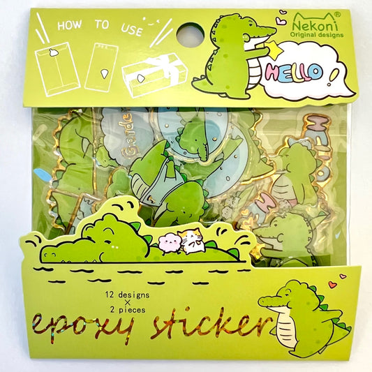 X 51089 CROCODILE SHINY STICKERS-DISCONTINUED