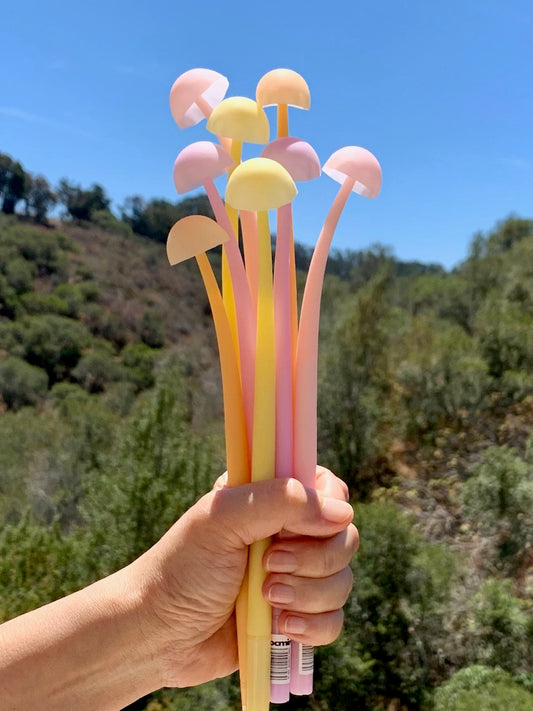 22415 MUSHROOM GLOW IN THE DARK GEL PEN-48