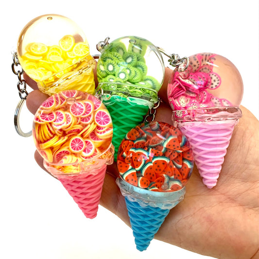 12068 FRUIT ICE CREAM FLOATY KEY CHARM-12